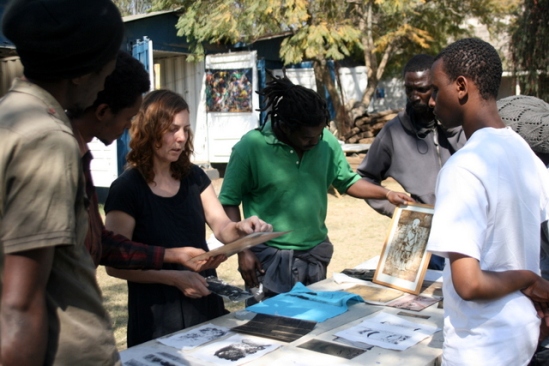 Anki facilitating a workshop during her residency at Kuona